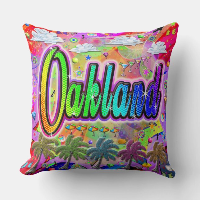 Oakland Vista Express Pillow Kudde (Framsida)