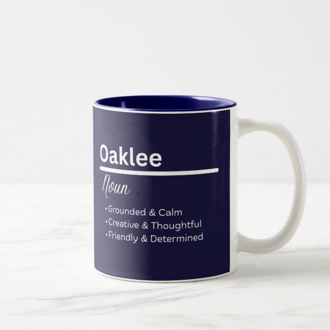 Oaklee Personalized Name Coffee Mug Två-Tonad Mugg (Höger)