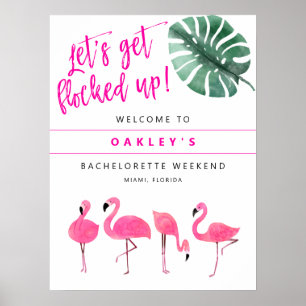 OAKLEY Flamingo Shock rosa Bachelorette Välkommen Poster