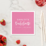 OAKLEY Shock rosa Edgy and Bold Bachelorette Party Pappersservett<br><div class="desc">Den här bachelorette-dockan har en bakgrund i shock rosa och ett fet handskrivet skript. De här servetterna är perfekten till din shock rosa som tropikar " som hett".</div>