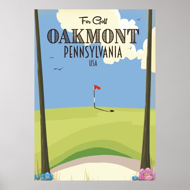 Oakmont Pennsylvania Golf Poster (Framsidan)