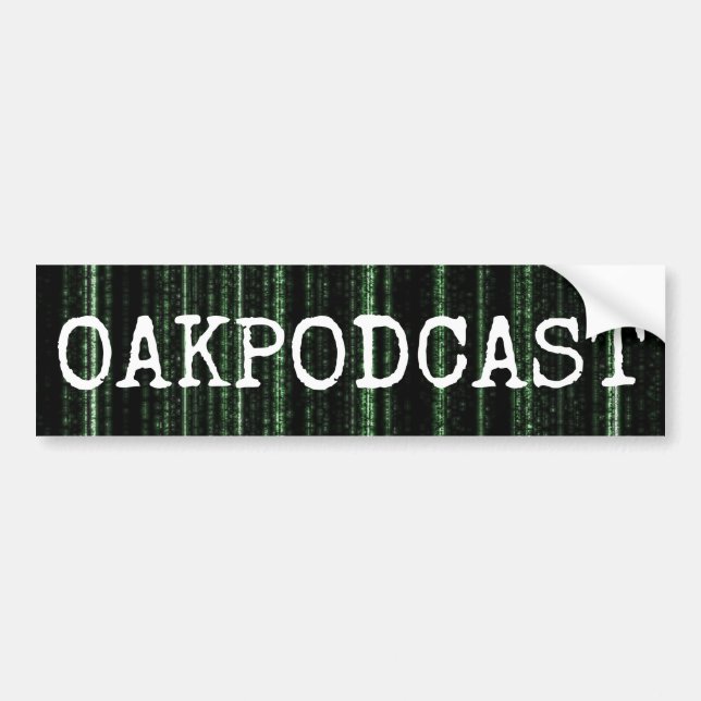 Oakpodcast matrisbildekal bildekal (Framsidan)