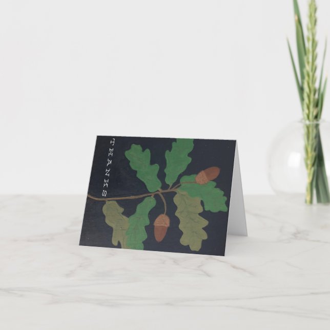 Oaks och Acorns Tack Kort (Framsida)