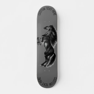 Oäkta svart Vild - Teckning - lägg till din text Mini Skateboard Bräda 18,5 Cm