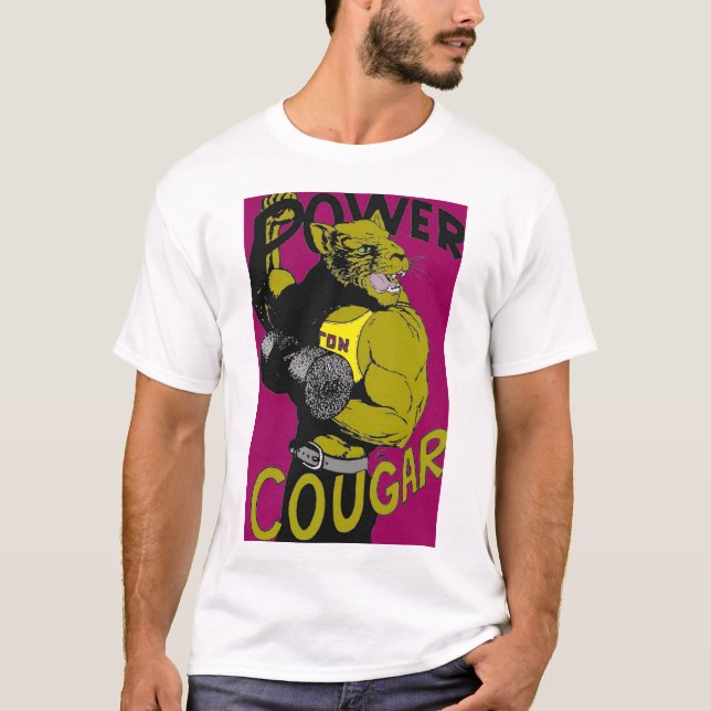 OAKTON HIGH SCHOOL (Wien, Va) POWER COUGAR T Shirt (Framsida)