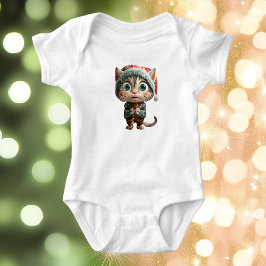 Oaktsam Cat-jul Elf Baby Bodykostym T Shirt