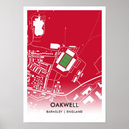 Oakwell Poster - Barnsleys hem Poster