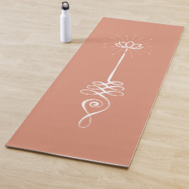 Oalome Plain Background - Coral + Snö Yoga Mat
