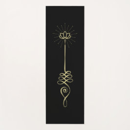 Oalome Plain Background - Guld + Coal Yoga Mat