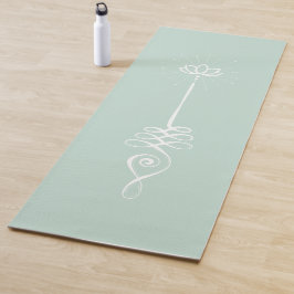 Oalome Plain Background - Mint + Snö Yoga Mat