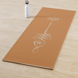Oalome Plain Background - Rust + Dove Yoga Mat