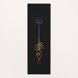 Oalome Plain - Rainbow Sunset + Coal Yoga Mat