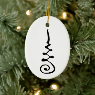 Oalomsymbol Julgransprydnad Keramik
