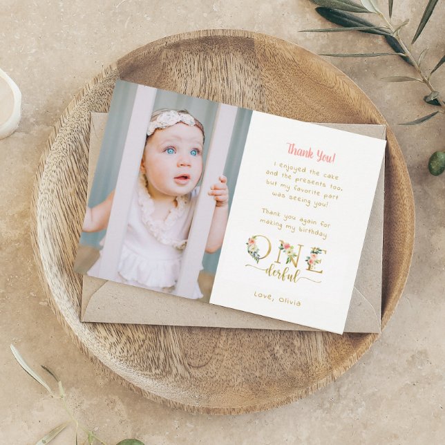 Oanderlig 1:a födelsedag - tack för dina kort (Skapare uppladdad)