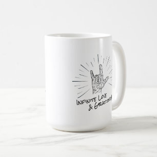 Oändlig 15th årsdagmugg för kärlek & för kaffemugg