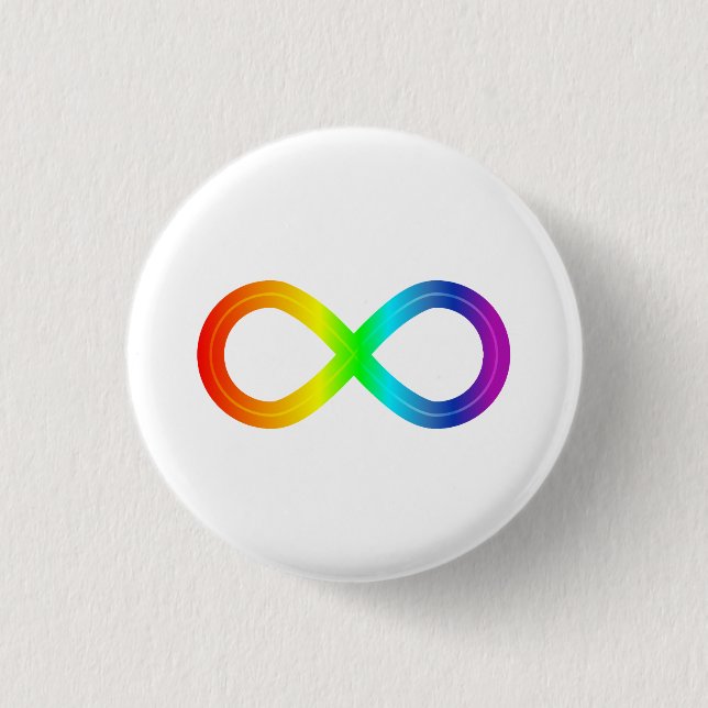 Oändlig autism Rainbow Knapp (Framsida)