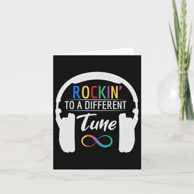 Oändlig autismsymbol rocka till en annan ton kort (Framsida)