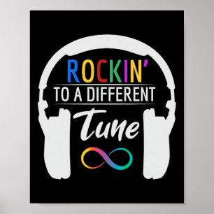 Oändlig autismsymbol rocka till en annan ton poster