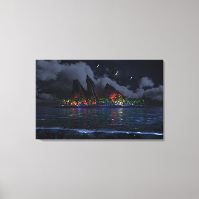 Oändlig blå (Natt) Canvastryck (Framsida)