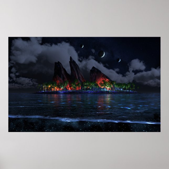 Oändlig blå (Natt) Poster (Framsidan)