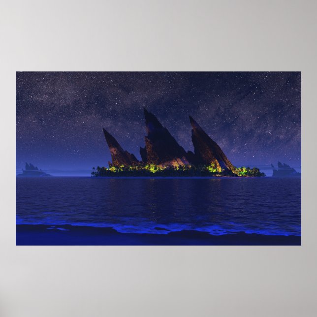 Oändlig blå (stjärnljus) poster (Framsidan)