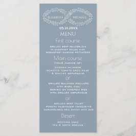 Oändlig, dammig, blå botanisk romantisk elegant meny