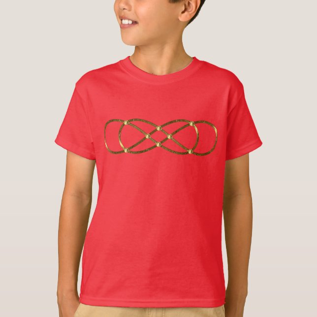 Oändlig dubbla av symbol - Antikalt Guld Tee (Framsida)