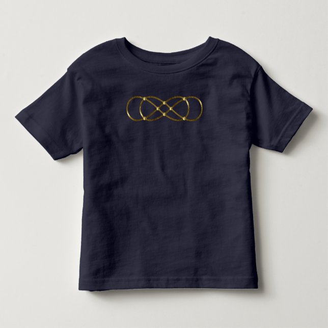 Oändlig dubbla av symbol - Antikalt Guld Tee (Framsida)
