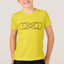 Oändlig dubbla av symbol - Antikalt Guld Tee Shirt