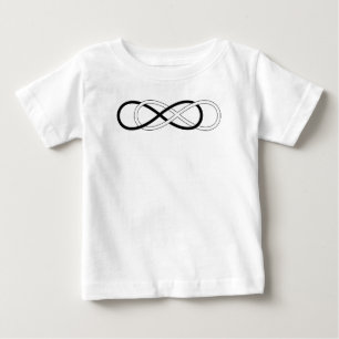 Oändlig dubbla av symbol - svartvitt tee