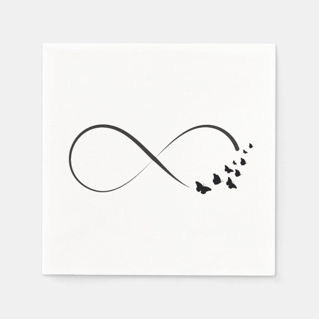 Oändlig fjärilssymbol pappersservett (Framsidan)