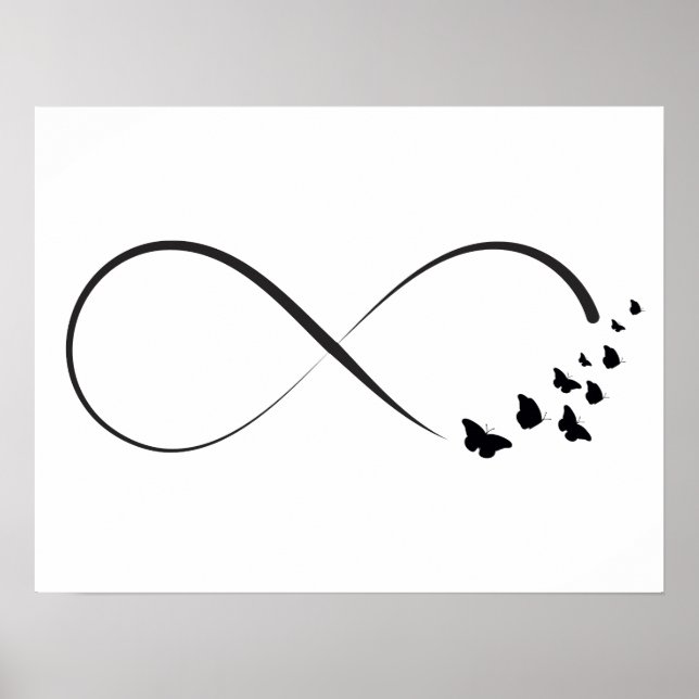 Oändlig fjärilssymbol poster (Framsidan)