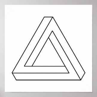 Oändlig geometrisk optisk triangel poster