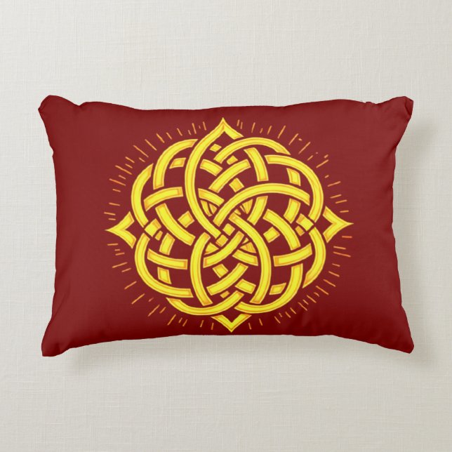Oändlig Harmoni: Sakral Mandala Kelter Symbol Kons Prydnadskudde (Framsidan)