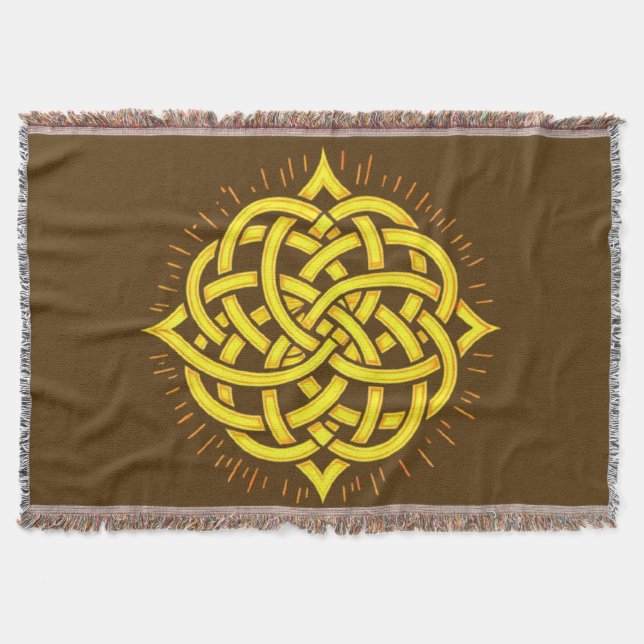 Oändlig Harmoni: Sakral Mandala Keltisk Symbolkons Filt (Framsidan)