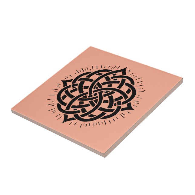 Oändlig Harmoni: Sakral Mandala Keltisk Symbolkons Kakelplatta (Sidan)