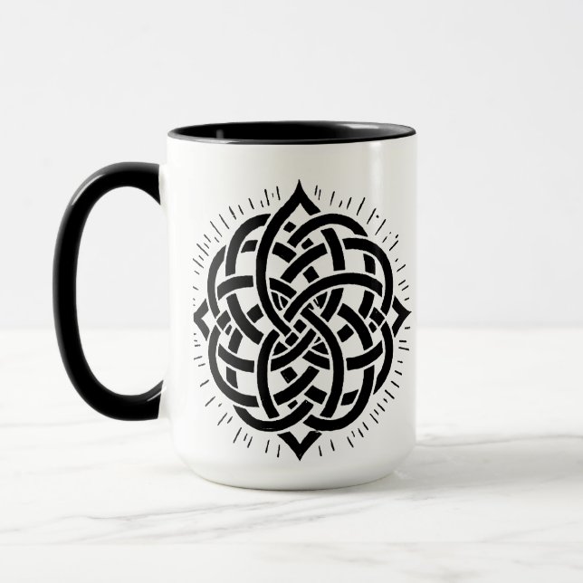 Oändlig Harmoni: Sakral Mandala Keltisk Symbolkons Mugg (Vänster)