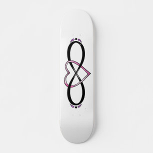 Oändlig hjärtdesign old school skateboard bräda 21,6 cm