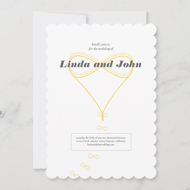 Oändlig inbjudan till Kärlek-bröllop (Framsida)