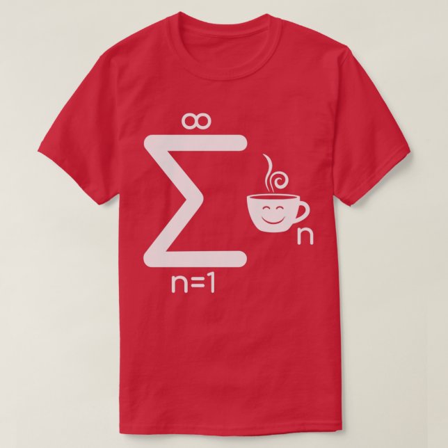 Oändlig kaffe Math Älskare Beroende Sigma Drink C T Shirt (Design framsida)