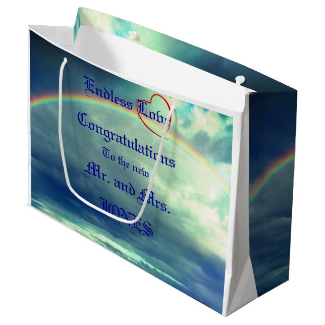 Oändlig kärlek presentförpackning för bröllop (Framsidan Vinklad)