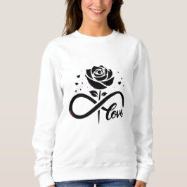 Oändlig kärlek svart ros - Evig romantisk kärlek D T Shirt