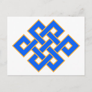 Oändlig Knut Lycksam Symbol Tibetansk Buddhism Vykort