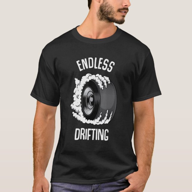 Oändlig körbaneutbränning t shirt (Framsida)