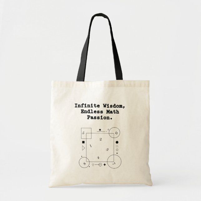 Oändlig Matematik Passion | Oändlig Visdom Utbilda Tygkasse (Framsidan)