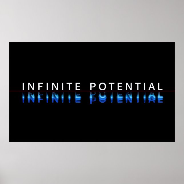 Oändlig Potential Glitchaffisch Poster (Framsidan)