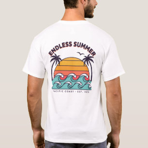 Oändlig sommar Retro solnedgång T-shirt Vintage
