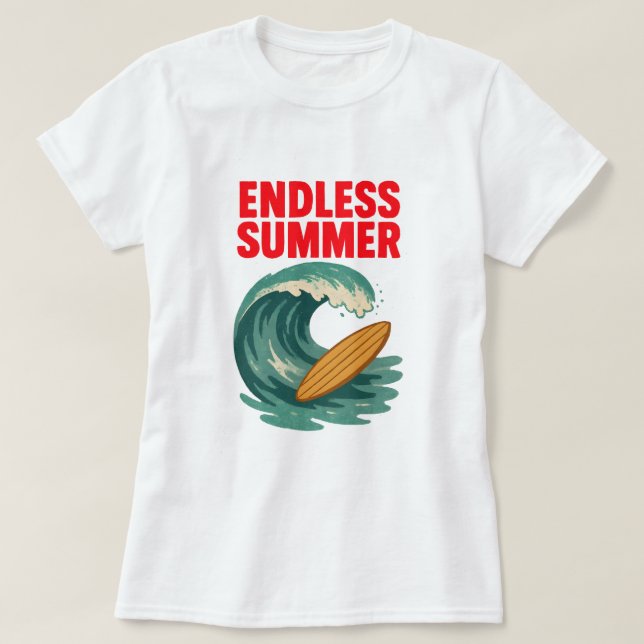 Oändlig sommar: Ride the Wave T Shirt (Design framsida)