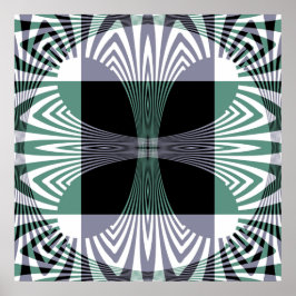 Oändlig spegling av det fyraPetala glaset Shine Ma Poster