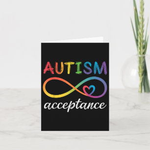 Oändlig symbol för att öka medvetenheten om autism kort